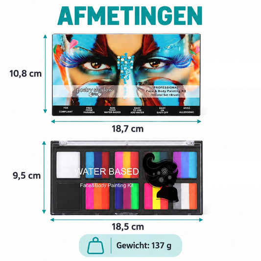 Schminkset – 26 kleuren – op waterbasis