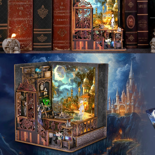 Book Nook Magic Detective Agency – 200 onderdelen – met 3 lichtstanden