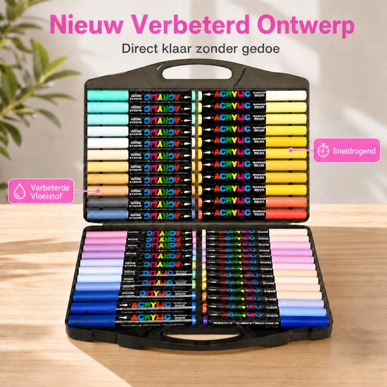 Verpakking met 48 acrylstiften