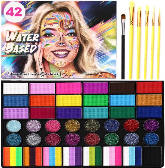 Schminkset – 42 kleuren – op waterbasis