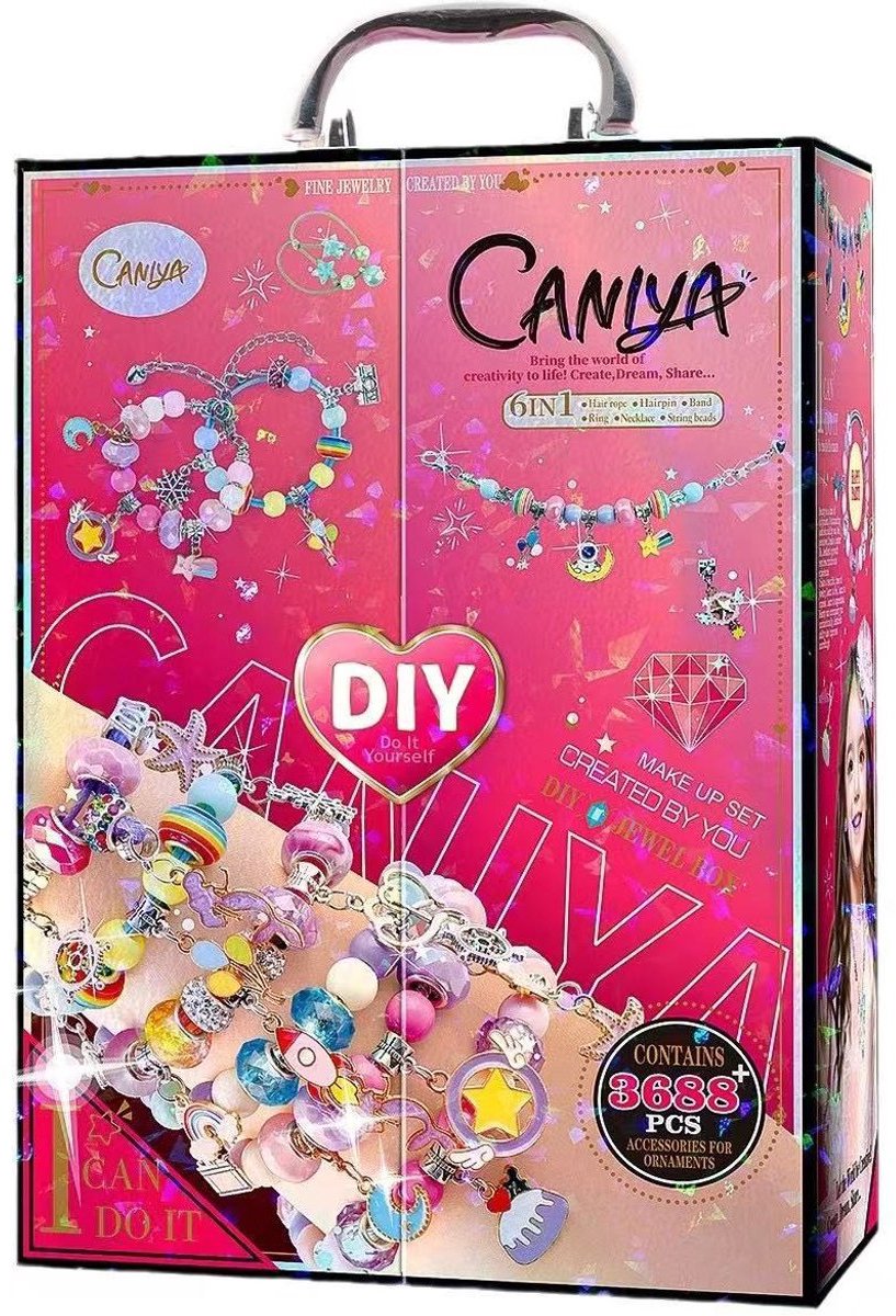 Kralenset – 3688+ onderdelen – sieraden en haaraccessoires