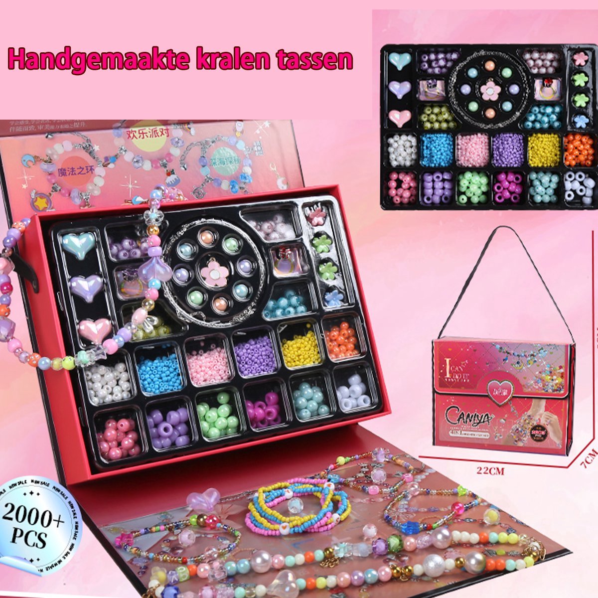 Kralenset voor kinderen – 2000 stuks – armbandjes maken