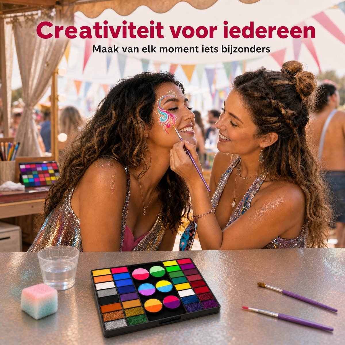 Schminkset voordeelbundel – 98 kleuren – op waterbasis