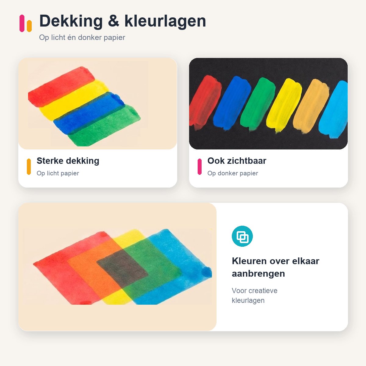 Acrylstiften Dual Tip – 60 stiften / 120 kleuren – dubbele punt