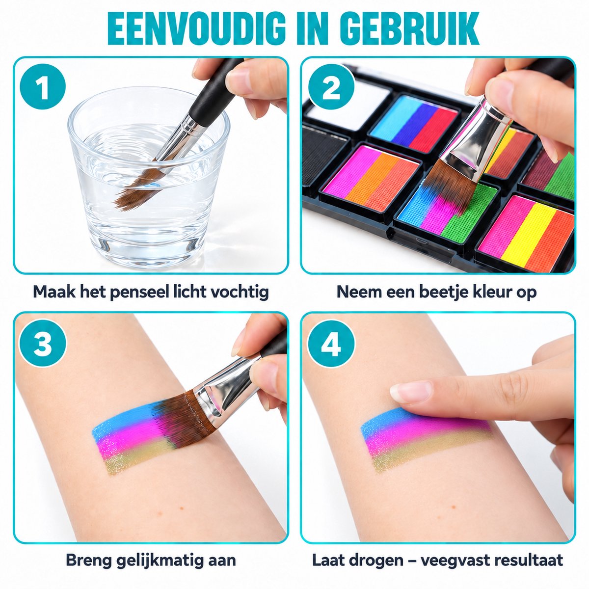 Schminkset – 26 kleuren – op waterbasis