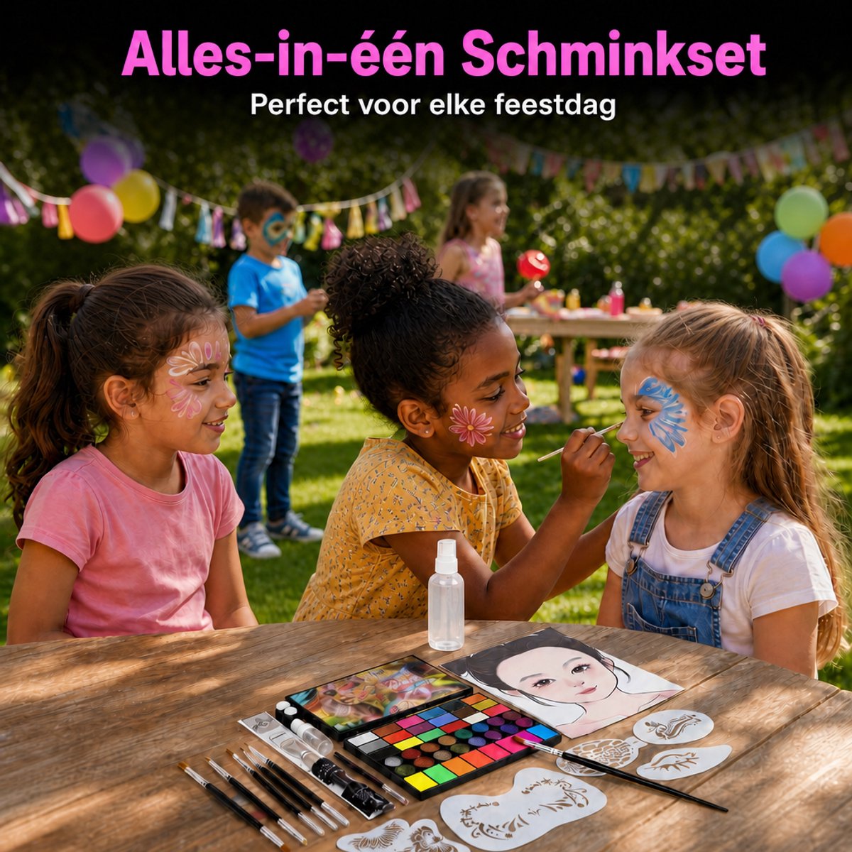 Schminkset – 42 kleuren – op waterbasis
