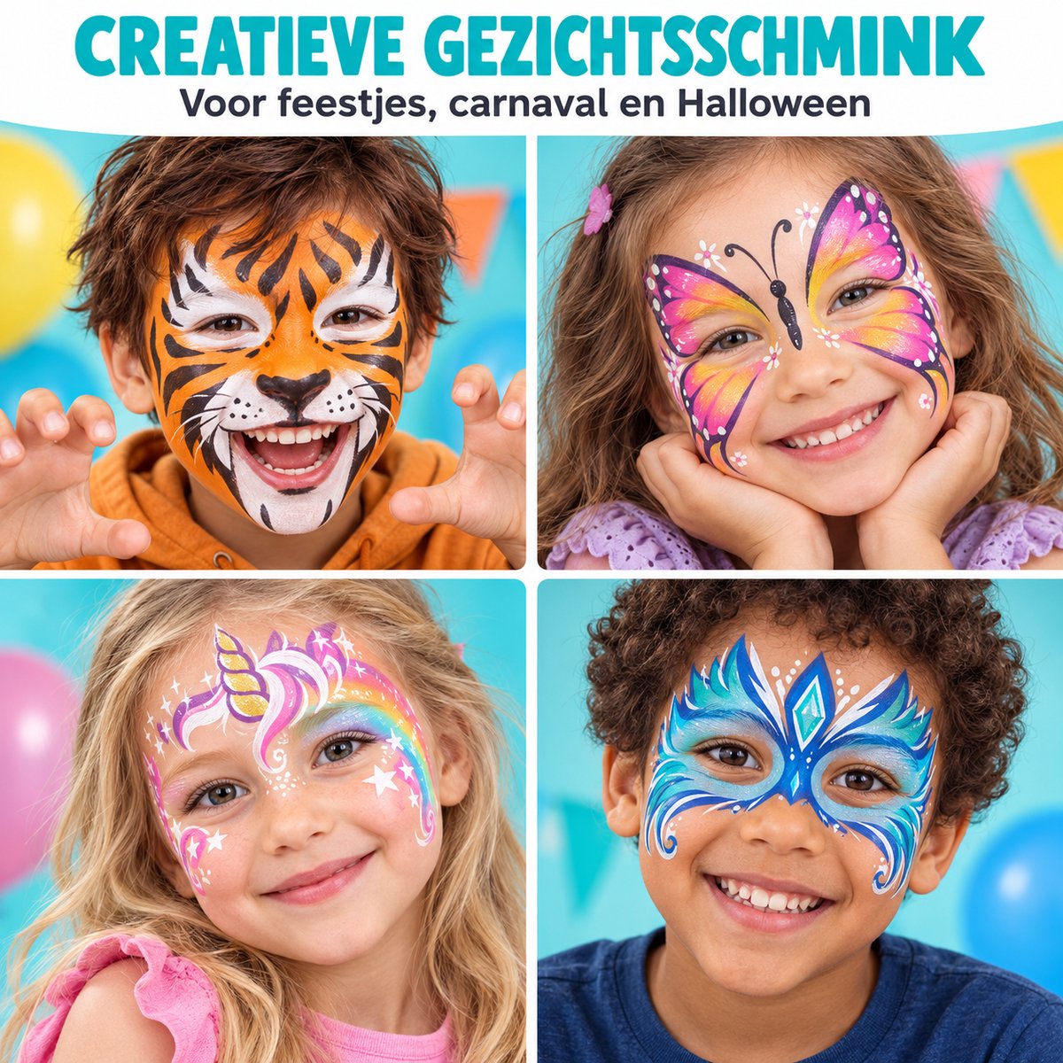 Schminkset – 26 kleuren – op waterbasis