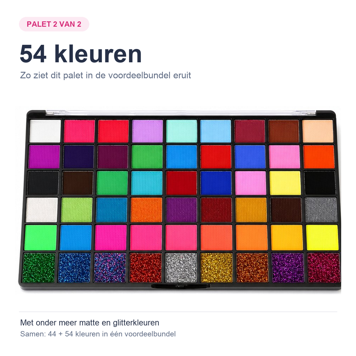 Schminkset voordeelbundel – 98 kleuren – op waterbasis