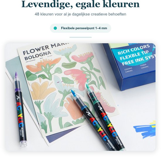 Voorbeelden van projecten met acrylstiften