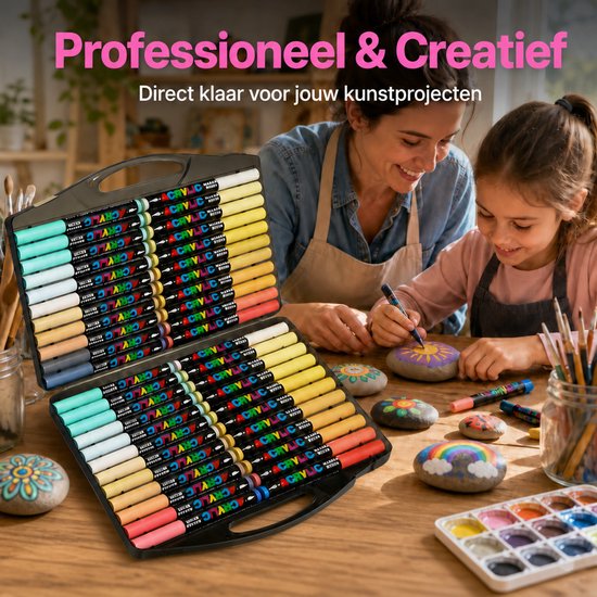 Creatieve toepassingen van de 48 acrylstiften