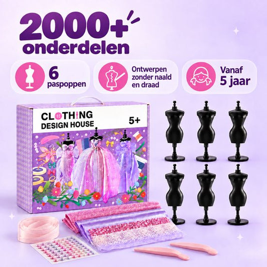 Modeontwerpset – 2000+ onderdelen – met 6 paspoppen — 8721398055329 — 5