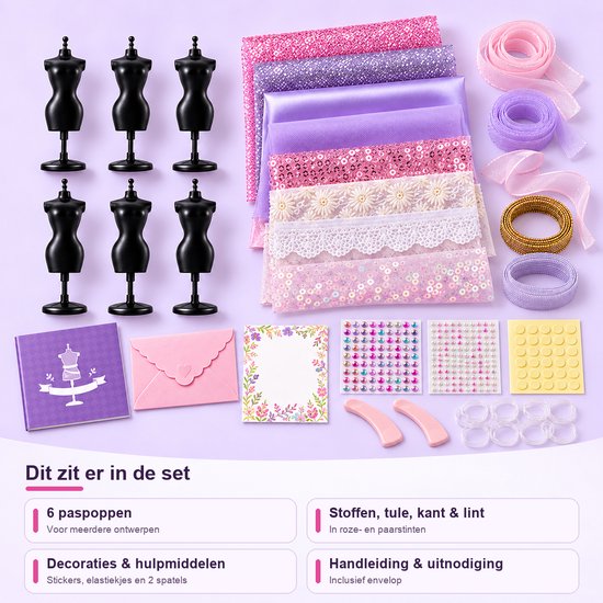 Modeontwerpset – 2000+ onderdelen – met 6 paspoppen — 8721398055329 — 9