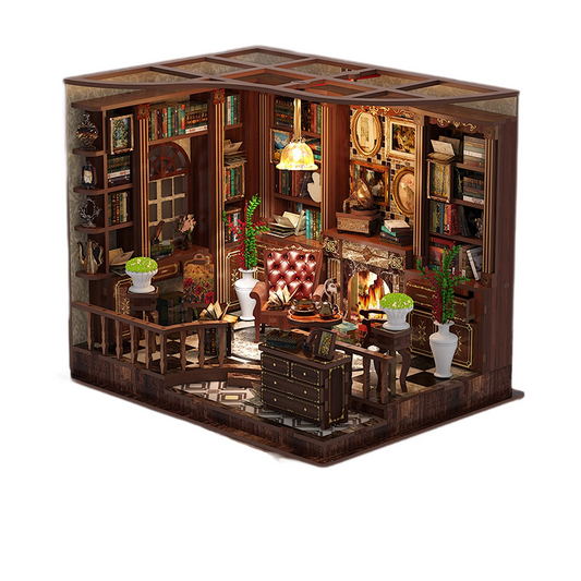 Left Bank Study Book Nook op witte achtergrond